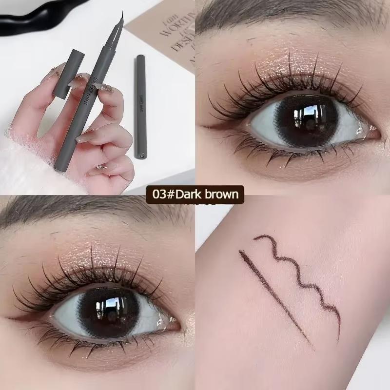Ultra-thin Waterproof Liquid Eyeliner Silkworm Pen Korean Makeup for Women Quick Dry Smooth Eye Liner Lower Eyelash Pen Cosmetic