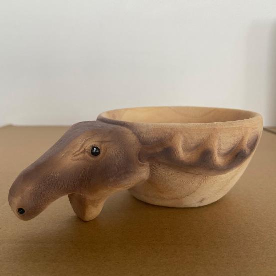Water Mug Hand Carved Fox Crafted Nordic Style Animals Head Image Cup Home