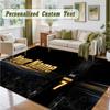 Crystal Velvet Square Rug Custom NameCristiano Ronaldo Pattern Non Slip Home Floor Decor Rug