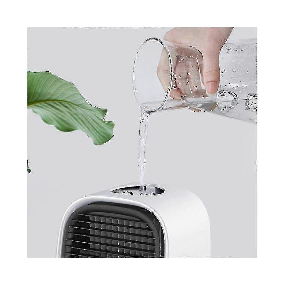 (green) Mini Usb 7 Color Humidifying Negative Ion Air Conditioner Cooling Fan -DGZD