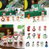 Holiday Miniature Glass Snowman Reindeer Santa Sculpture Tabletop Shelf Decoration For Christmas Display Party Gift