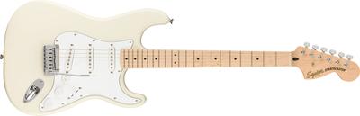 Squier by Fender Электрогитара Fender Affinity Maple White Olympic White Мягкий кейс в комплекте Series™ Stratocaster®, накладка на гриф, пикгард,