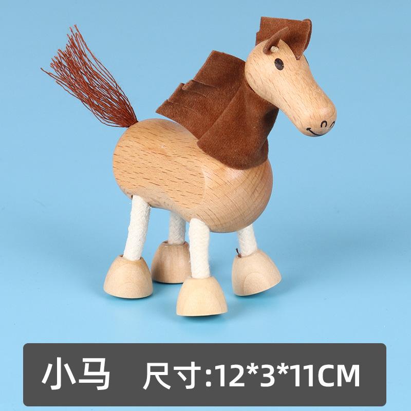 Деревянная кукла-животное Маленькое животное Игрушка из массива дерева Украшение Симуляция Лес Ферма Маленькое животное Обучающая познавательная игрушка