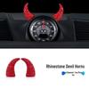 Наклейка на приборную панель BMW MINI Cooper со стразами в виде рожек дьявола