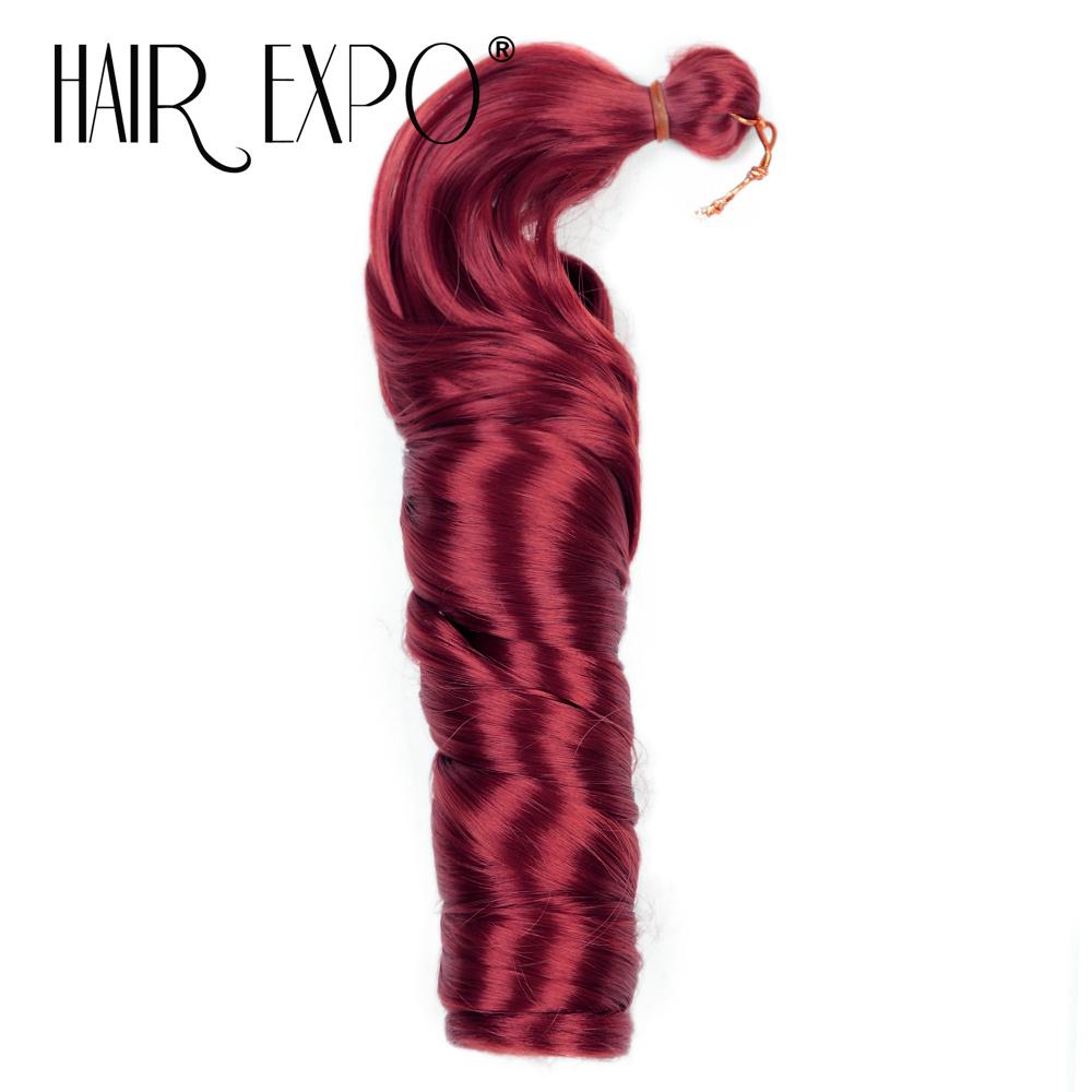 French Curls Braiding Hair Extensions Synthetic Hair Loose Wave Spiral Curl Braids Hair Ombre Pre Stretched Hair For Women