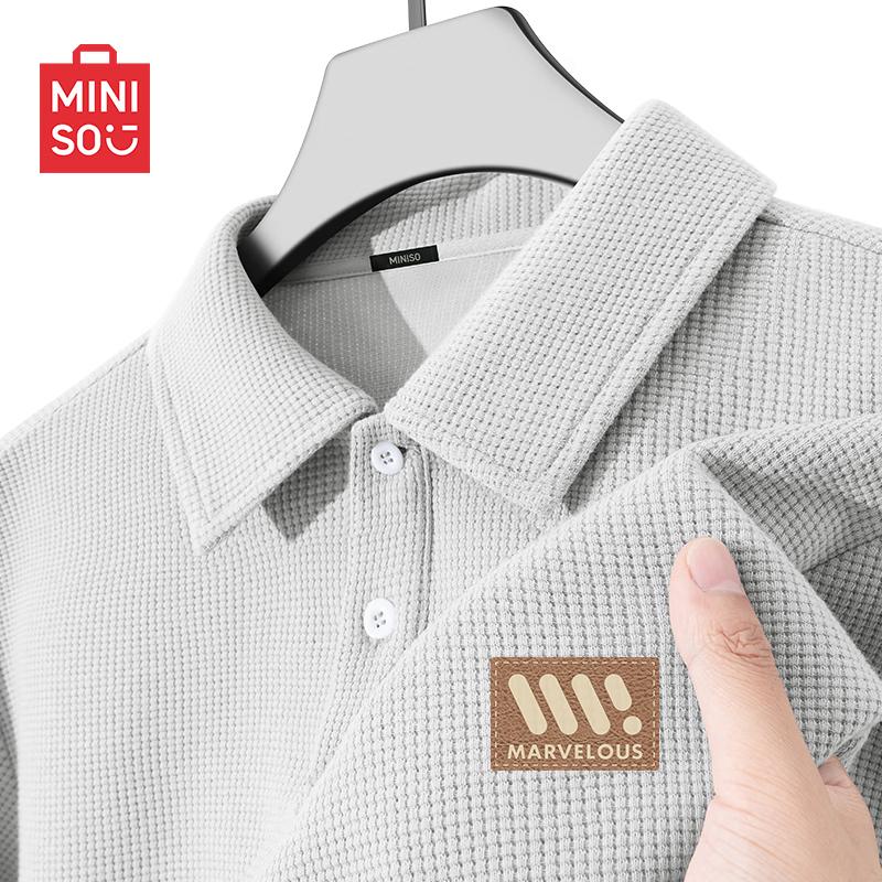 MINISO Мужская вафельная рубашка-поло