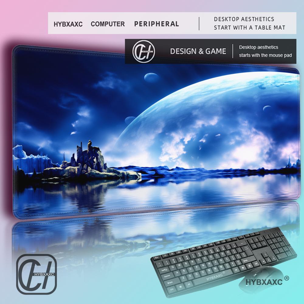 HYBXAXC Темный Фэнтезийный Замок Игровой Коврик для Мыши Толстый Нескользящий Заблокированный Край Расширенный Настольный Коврик для Офиса Игры