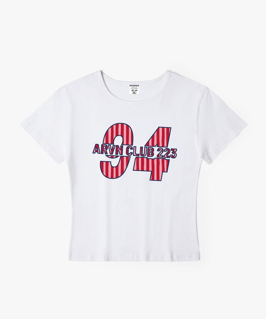 Женская приталенная футболка с коротким рукавом Aleubenkeulleob Surf Stripe Number