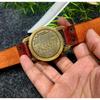 Винтажный латунный наручный компас с кожаным ремешком. Носимый навигационный компас для походов и кемпинга. Идеальный подарок для мужа, памятный подарок.