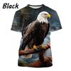 Eagle 3d Printed T-shirt Men's Fashion Casual Funny Personality Animal Print T-shirt Top Streetwear Loose Tops Tees