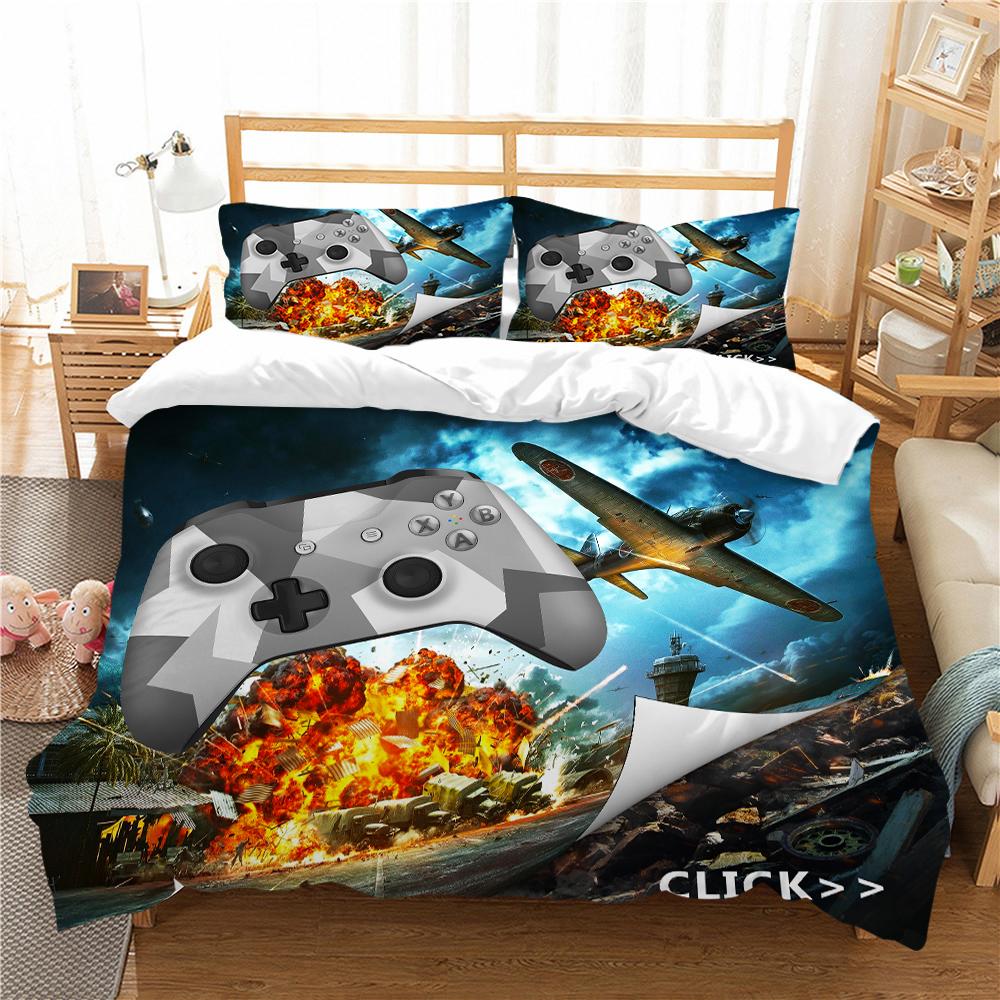 Комплект постельного белья с 3D игровой мышью, игровой плеер, пододеяльник, односпальная/двуспальная кровать, полноразмерная молния, мягкое и удобное украшение для дома