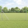 VidaXL Chain Link Fence with 7 Posts 1x10 M Galvanized Steel 3351125
