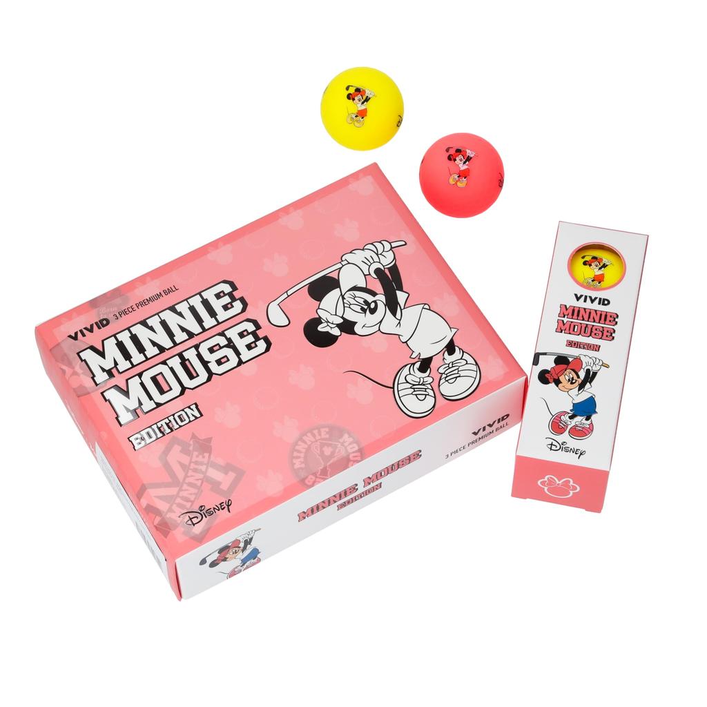 Volvik Golf Ball DISNEY MINNIE GOLF Dozen Pack PinkYellow 2024 Model 1 Dozen (12 Pieces) Genuine Product
