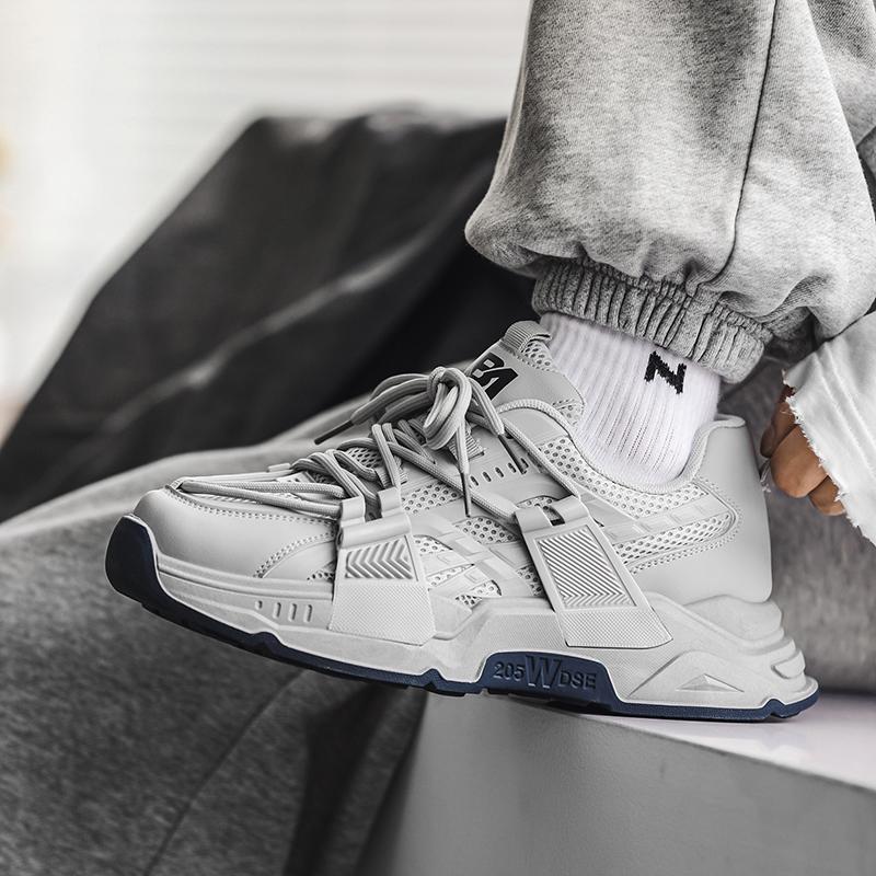 Нескользящие износостойкие модные ретро уличные кроссовки на толстой подошве для взрослых, повседневная спортивная мужская обувь, обувь для папы