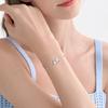 Sanrio 925 silver limited edition, trendy color painting, Cinnamoroll starry sky, fugitive princess simple niche design bracelet, 6096 Cinnamon Dog