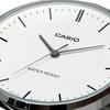 Мужские кварцевые часы Casio MTP-VT04D-7E Белый металлический браслет Импортная модель