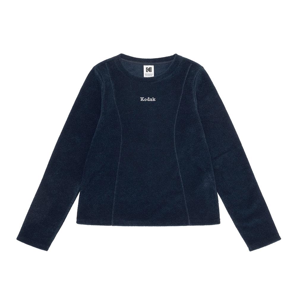 KODAK Lettering Fleece Long Sleeve T-Shirt Women'S Navy
