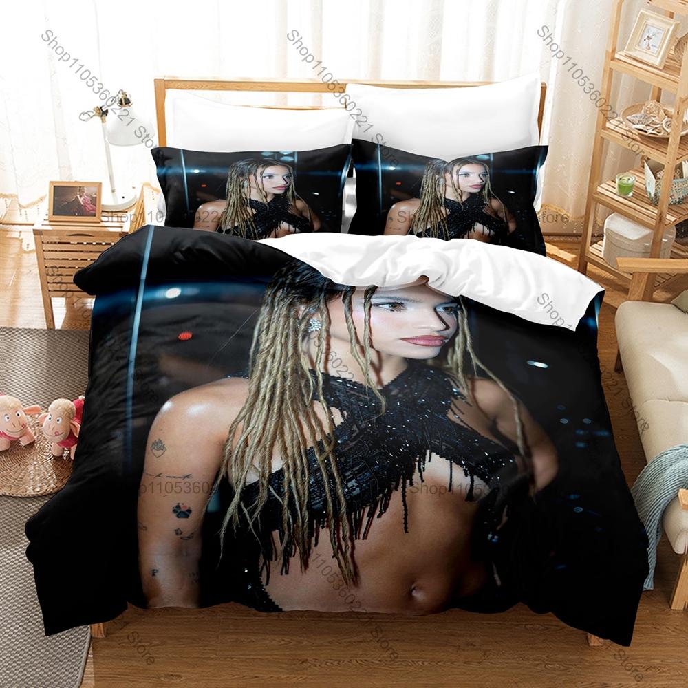 Argentine Urban Pop Star Emilia Mernes Full Printed 3PCS Bedding Duvet Cover + 2 Pillowcases Teen Dorm Home Decoration
