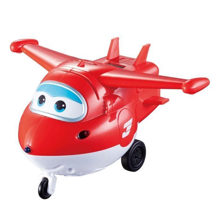 Avion interactif Jett SUPER WINGS - Véhicule roue libre pour enfant de 3 ans - Rouge et blanc
