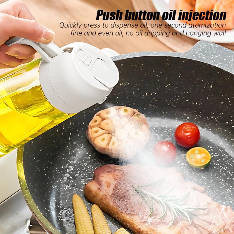 2in1 500ml Plastic Spray Oil Sprayer Bottle Spray Oil Dispenser Oil Jar Cruet BBQ Kitchen Baking Roasting Picnic Kitchen Tool 4