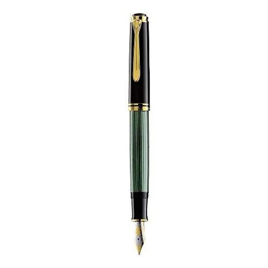 Перьевая ручка Pelikan F Fine Souverän Зеленая полоска M1000 Импортный товар