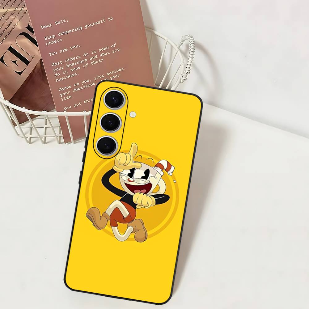Comedy Animation C-Cuphead Cartoon Phone Case For Samsung S 24 Fe 25 Ultra Plus 20 Lite 21 30 22 23 24 22 Ultra 5G Fundas