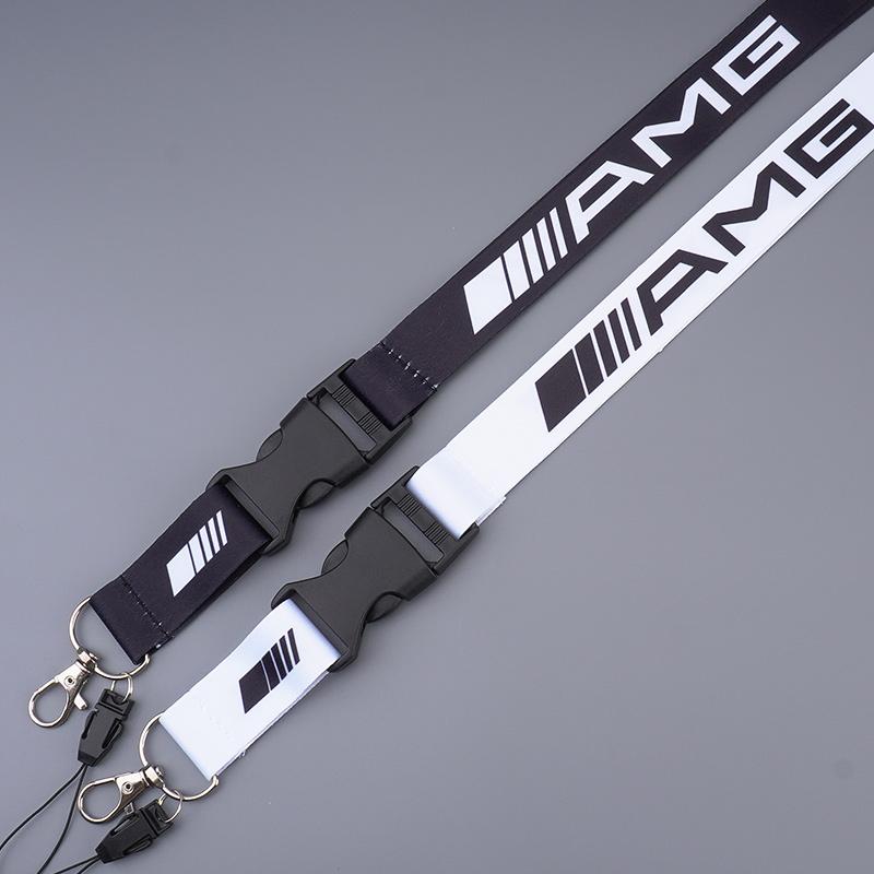 HGQ5 Fashion Neck Strap Lanyard Key Cell Phone Work ID Card Hanging Rope Nylon For Mercedes Benz AMG W204 W205 W212 W213 W221 W177