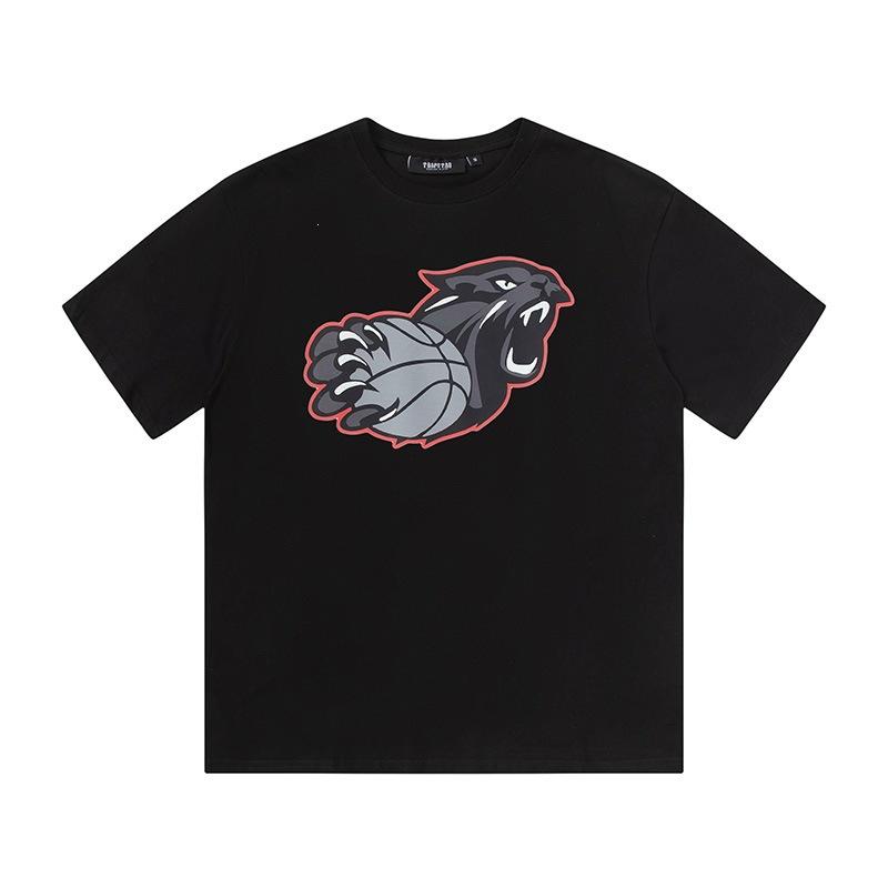 Cross-border new graffiti letter printing European and American street trendy brands loose and versatile casual men's and women's short-sleeved round