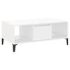  Coffee Table, White 90x50x36.5 Cm, Wood-based Material