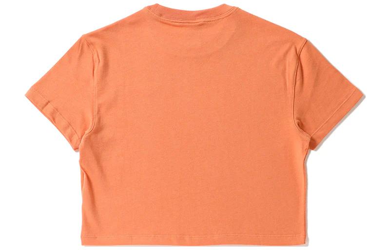 Nike T Shirts Women's Orange Crew Neck Moderate Straight Fit DA0324-863