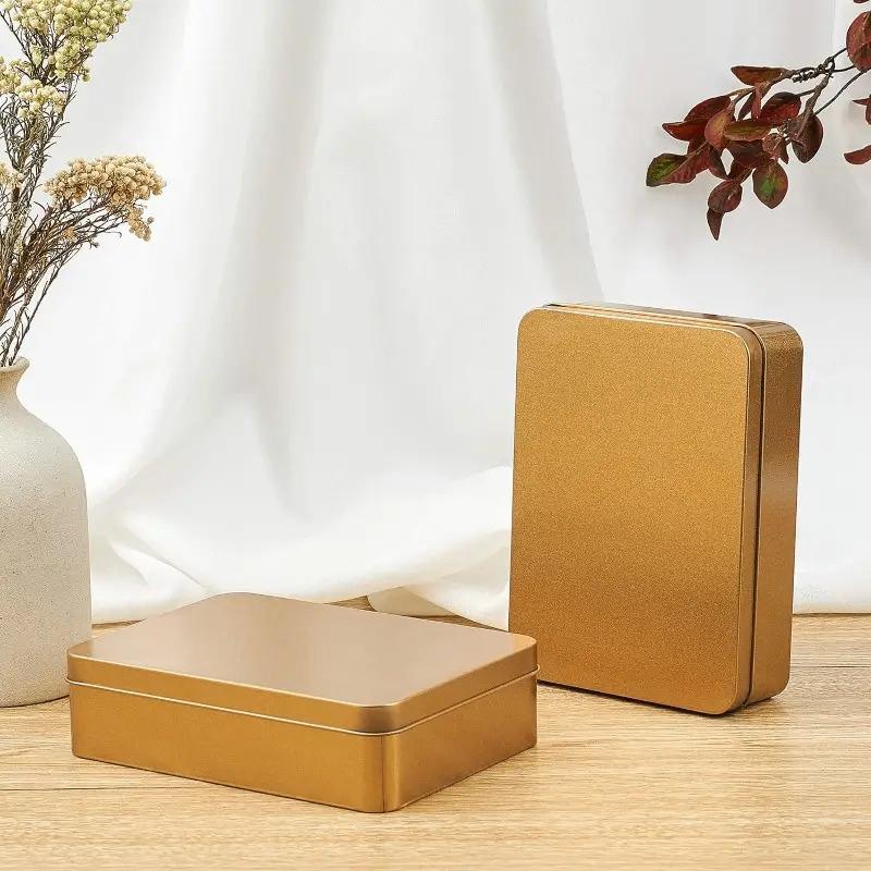 Упаковка из пяти квадратных подарочных коробок, металлическая маленькая коробка, жестяная коробка, упаковка, жестяная коробка, жестяная банка, коробка для хранения, разноцветная