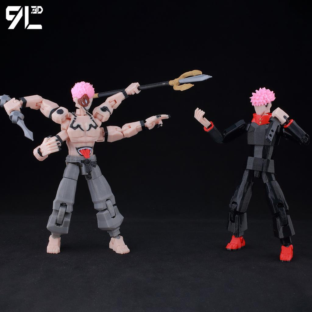 9L3D Jujutsu Kaisen Сукуна Юдзи Фигурка Lucky13 Аниме Коллекционная Игрушка Titan13 Многосуставная Позируемая T13 Проклятый Король Модель Подарок