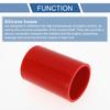 X AUTOHAUX Silicone Hose, Straight Silicone Tube, Red, Length 3.9 Inches (100 Mm), Inner