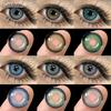 Линзы серии FUNSACHY ELESIS, 1 пара, цветные контактные линзы для глаз, серые линзы для глаз, коричневые косметические линзы для зрачков, синие линзы для годовых очков