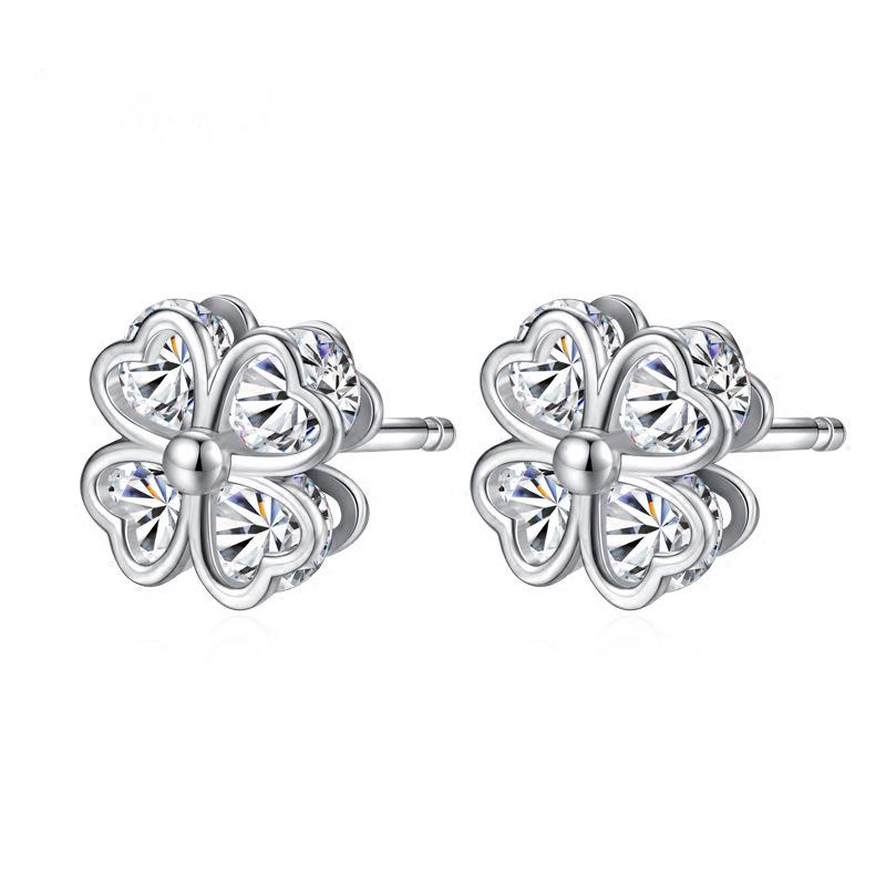 Серьги из стерлингового серебра 2023 года в виде четырехлистного клевера: Элегантные и Роскошные Женские Украшения