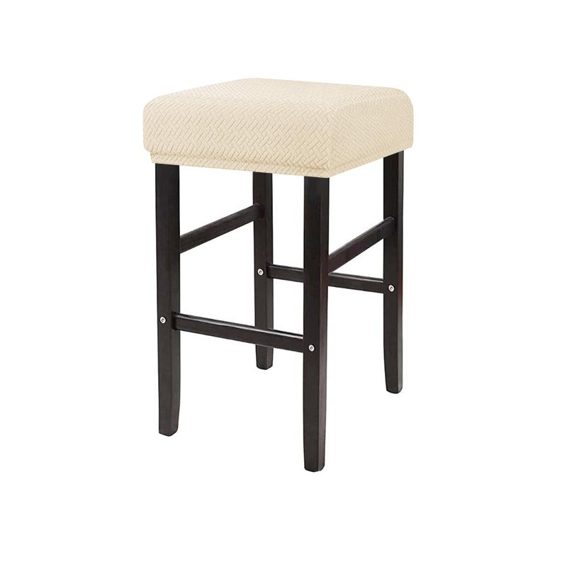 Elastic Square Bar Stool Cover Solid Anti Dirt Seat Protector For Dining Chairs Home Hotel Use