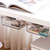 1 Set Under Desk Drawer Space-saving Large Capacity Plastic Multifunctional Stationery Pen Organizer Drawer for Home