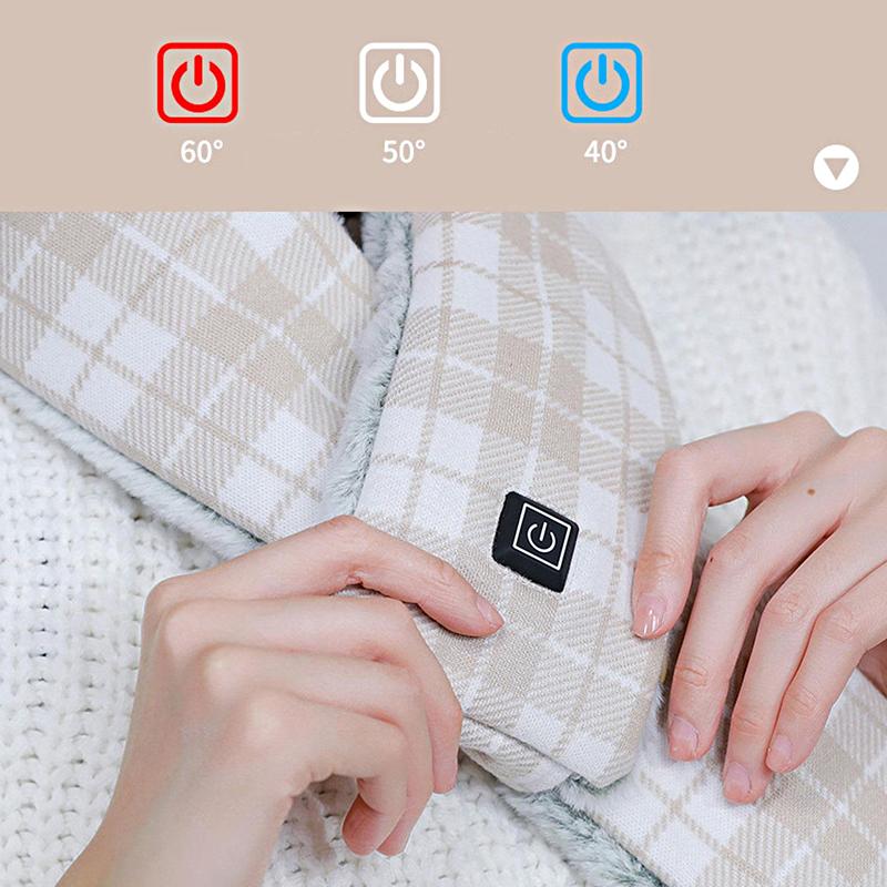 Зима Зима Грелки Шейный платок Электрический нагревательный шарф Обогреватель шеи Воротник USB Зарядка Теплый