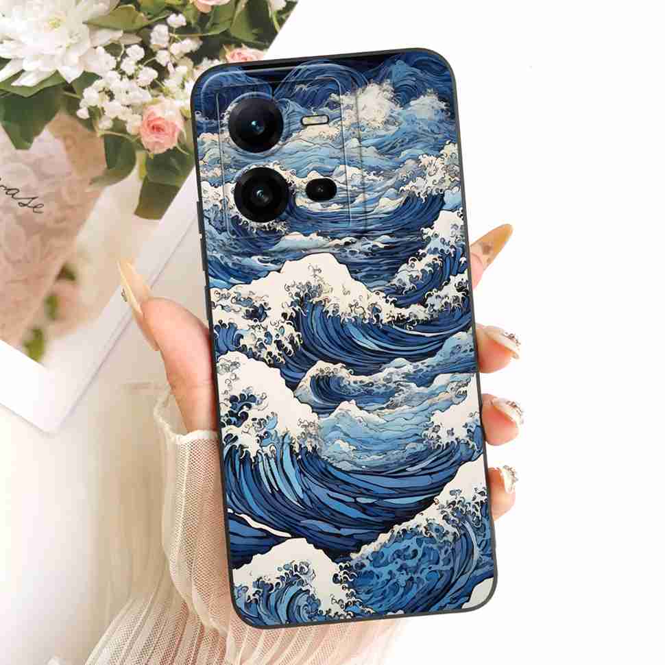 Чехол для Vivo V25 5G Силиконовый Мягкий Ударопрочный С рисунком Мультяшный Кот Чехол для Телефона Для VivoV25 V 25 V25 V2202 Чехол Задняя Крышка