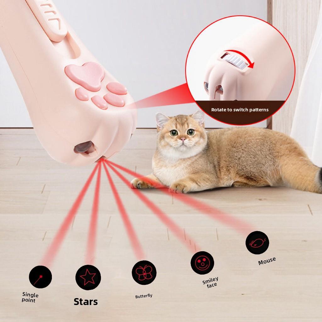 Factory Multi-function Fun Cat Laser Toy USB Charging Multi-pattern Interesting Pet Cat Supplies