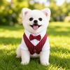 Lightweight Pet Tuxedo Outfit Button Closure Small Dog Clothes Dog Costume Vest  Wedding Ceremony