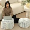 Nordic Fluffy Plush Pouf Cover Japanese Tatami Sofa Cushion Cover Unstuffed Floor Futon Meditation Cushion Cover No Fillings