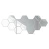 Flexible Reflective Hexagon Mirror Sheets Self Adhesive Mirror Tiles Non Glass Mirror Stickers for Home Decoration