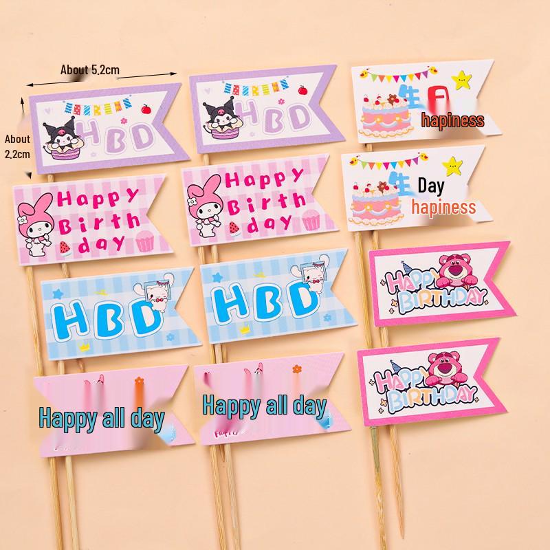 Cute Cartoon Candle Cake Toppers for Kids' Birthday Parties