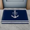 Anti-slip door mat, nautical compass sailboat rope anchor decorative floor mat, indoor and outdoor bathroom carpet