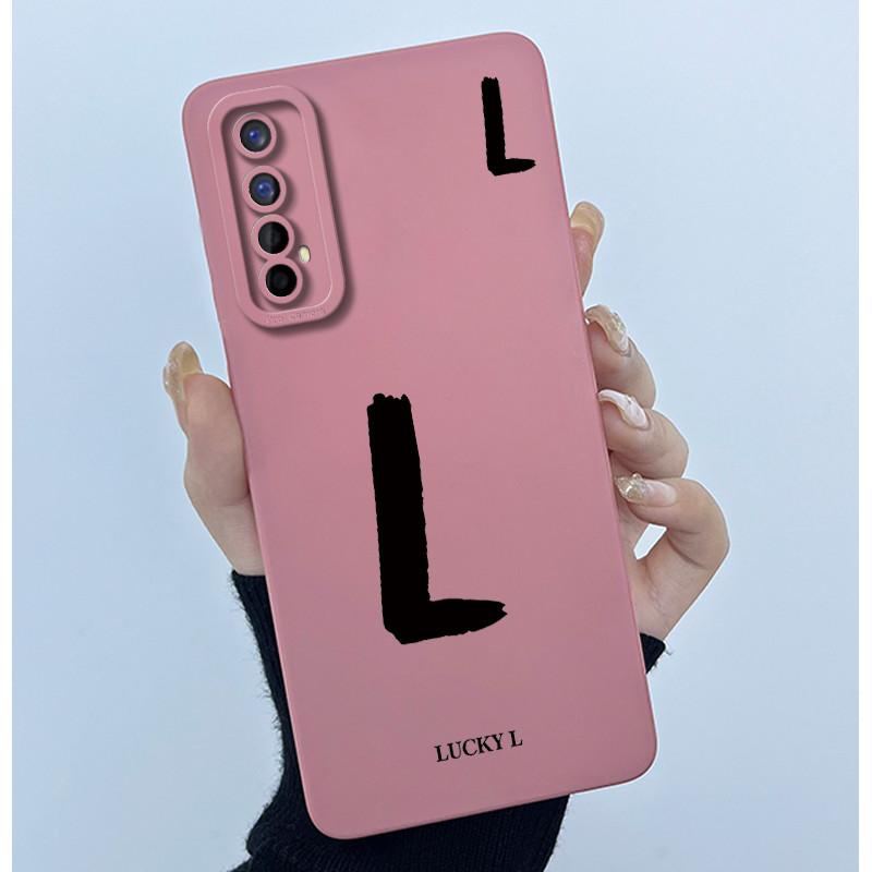 Для Realme 7 RMX2155 7 Pro RMX2170 Чехол Счастливой Начальной Буквой Мягкий Силиконовый Матовый Чехол для Телефона для Realme7 RMX2151 корпус
