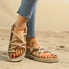 2025 NEW Women Flats Open Toe Sandals Comfortable Casual Shoes Soft Sole Breathable Sandals Women'S Beach Sandals