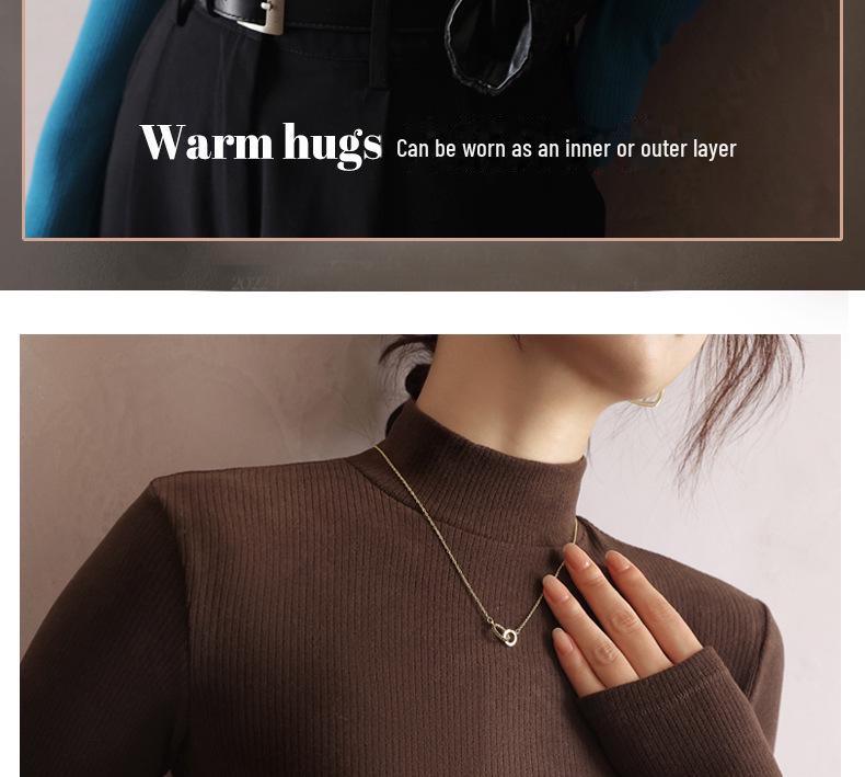 Рубашка из немецкого бархата с длинными рукавами и воротником средней высоты для женщин — идеально подходит для осени и зимы