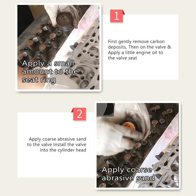 SEAMETAL 2PCS Valve Lapping Set Rubber Valve Lapping Grinding Stick Control Valve Lapping Compound Kit Engine Valve Auto Motorcycle Tool