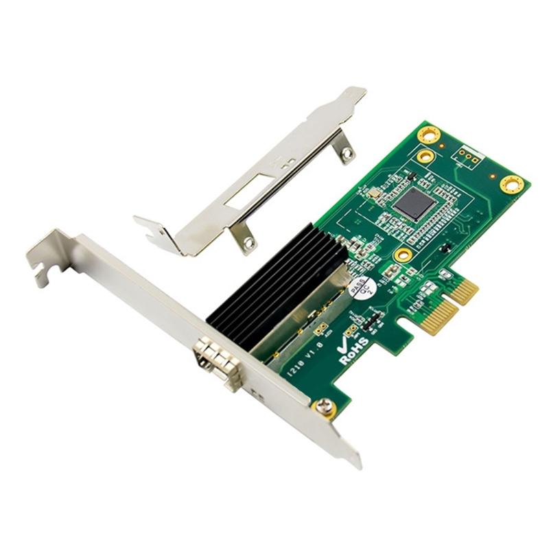EP9660 PCIE X1 Gigabit Fiber Optical Networking Card WGI210AS Single Port And Low Profile Bracket For Industrial